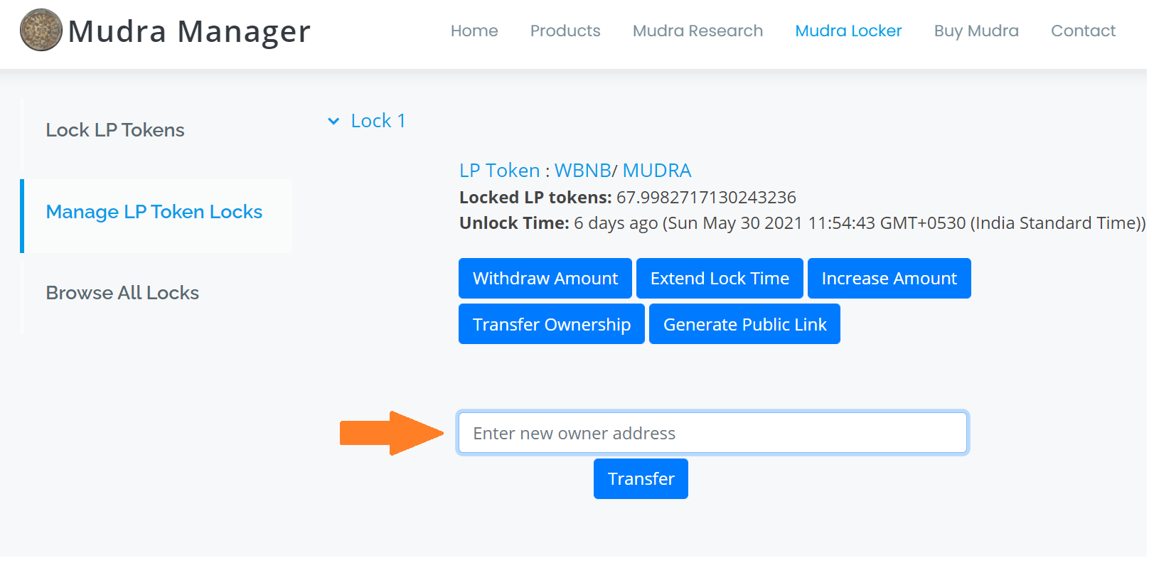 Transfer Ownership