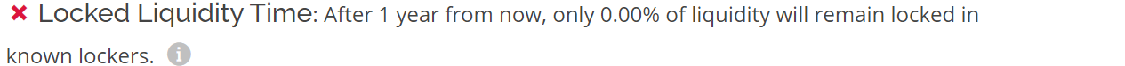 Locked Liquidity Time Bad